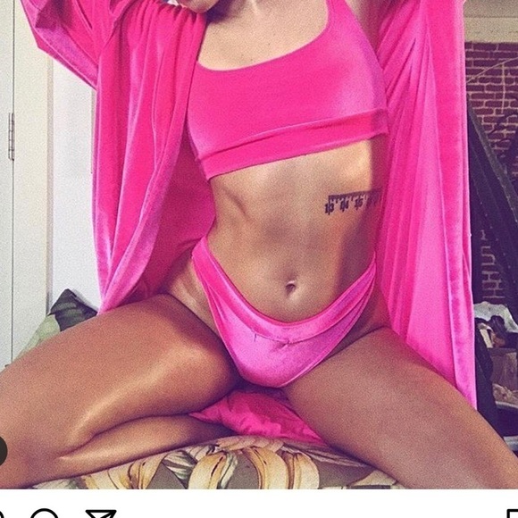 Laina Rauma SET Barbiecore Velour loungesuit velour club bed leisure lainarauma - Picture 10 of 16